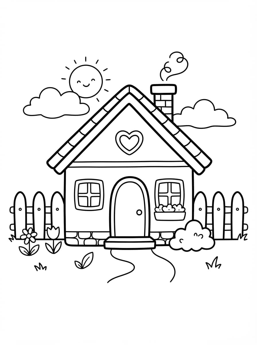 Coloriage Ma Première Maisonnette Facile