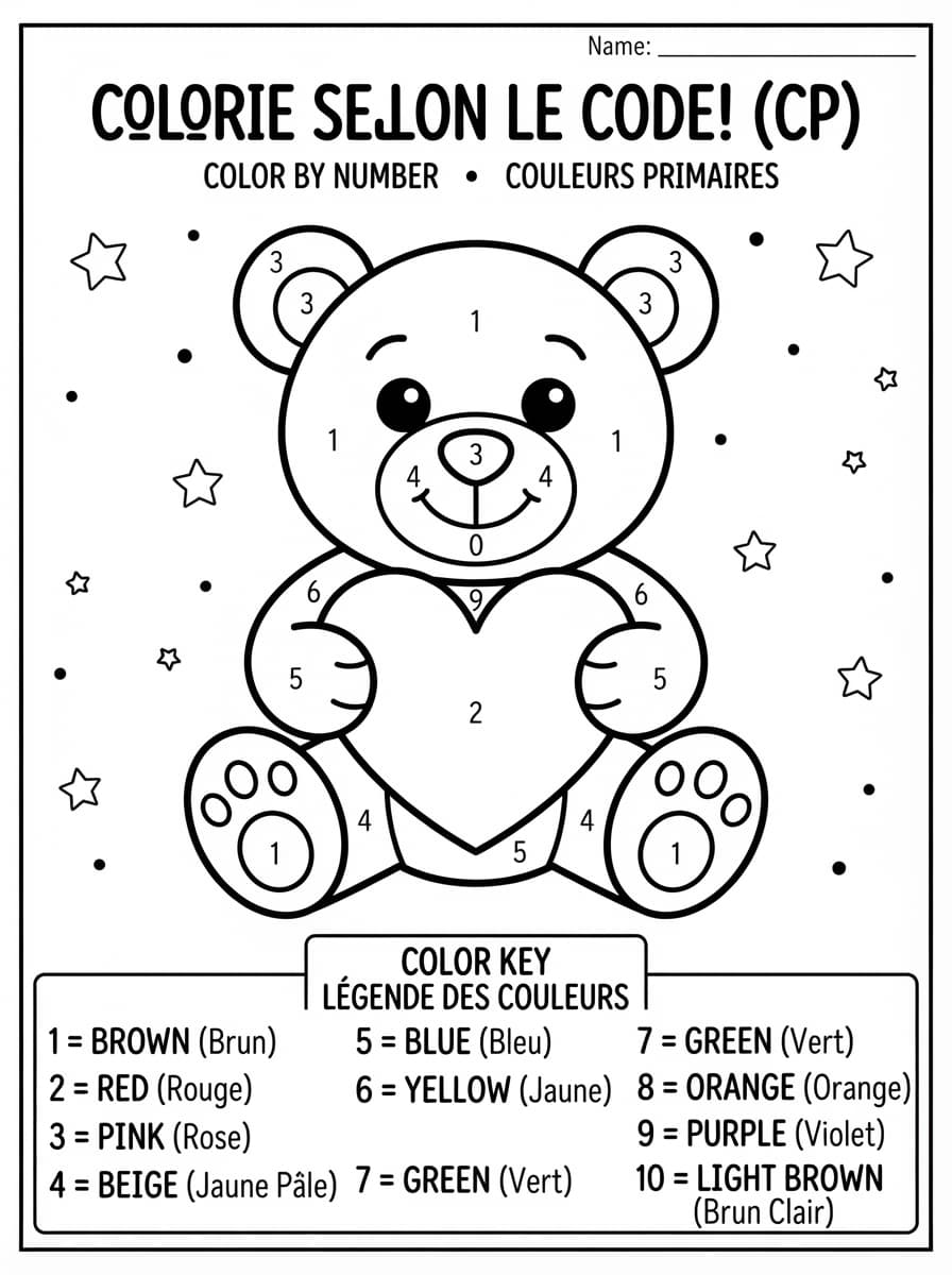 Coloriage Magique CP : Le Mystère du Gentil Nounours