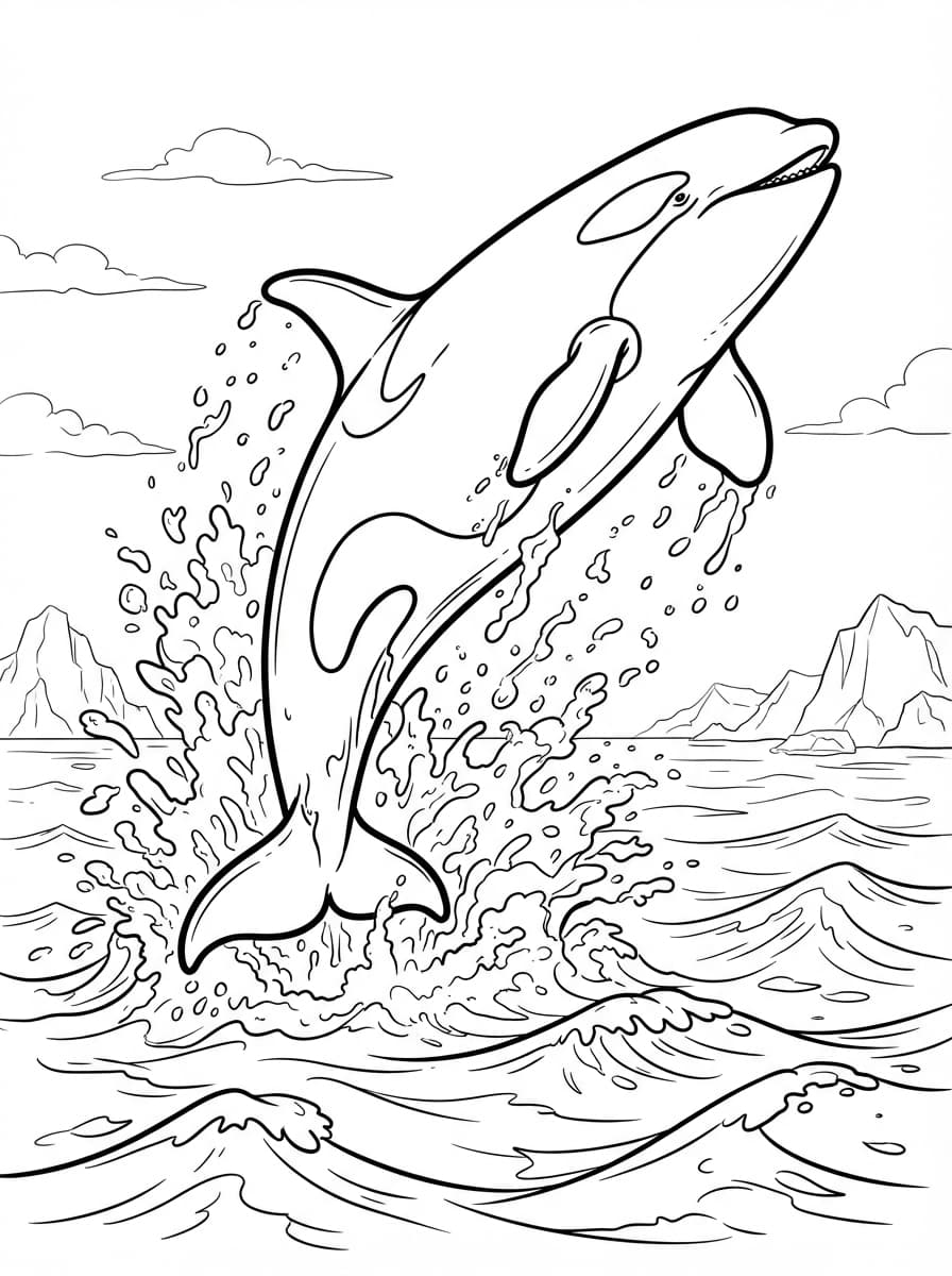 Coloriage Le Grand Saut de l'Orque
