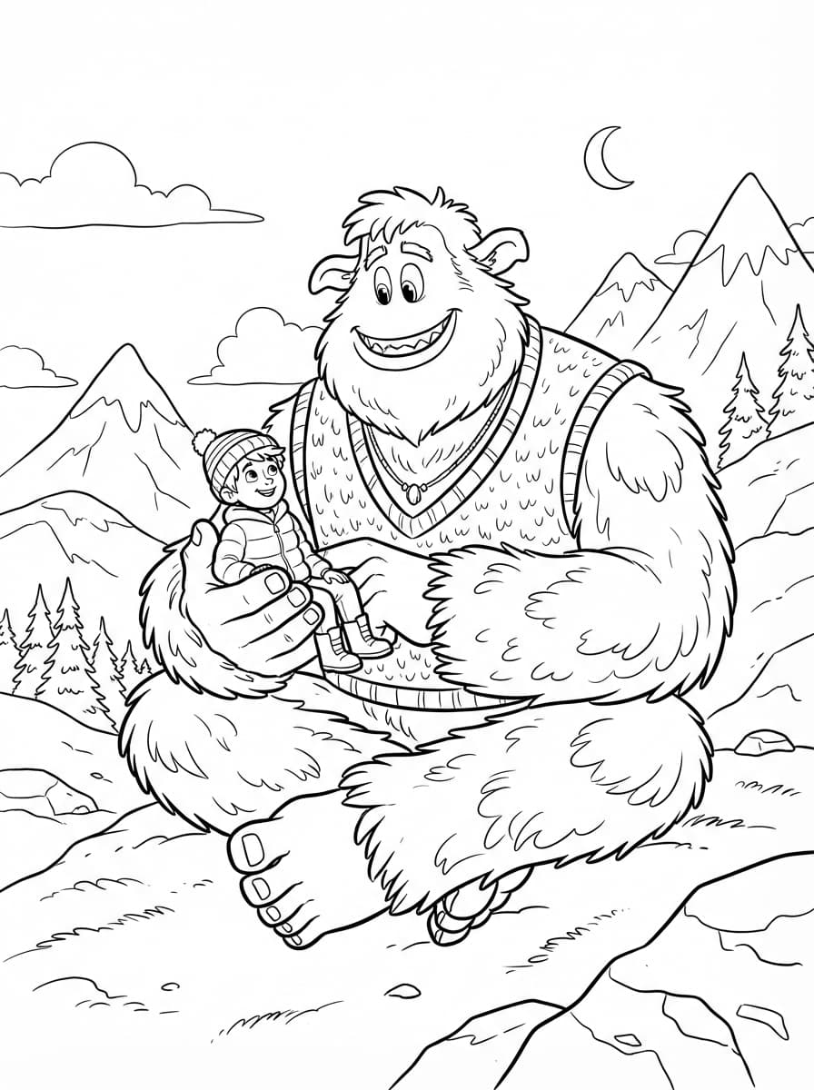 Coloriage Migo et son nouvel ami minuscule