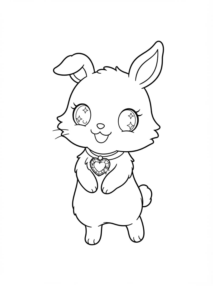 Coloriage Ruby le Lapin Magique de Jewelpet