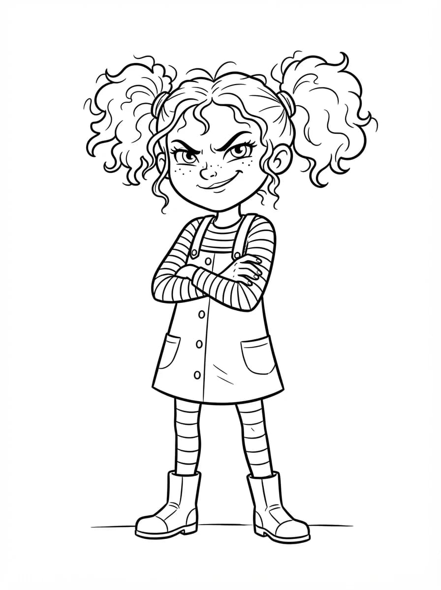 Coloriage Adèle la chipie déterminée