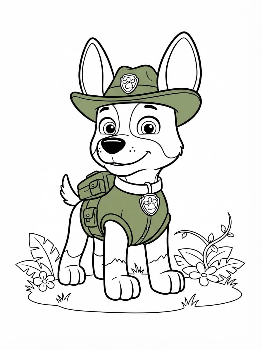 Coloriage Tracker Pat patrouille