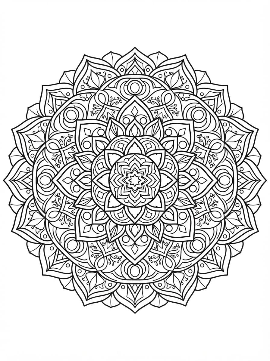 Coloriage Mandala #1 (1)