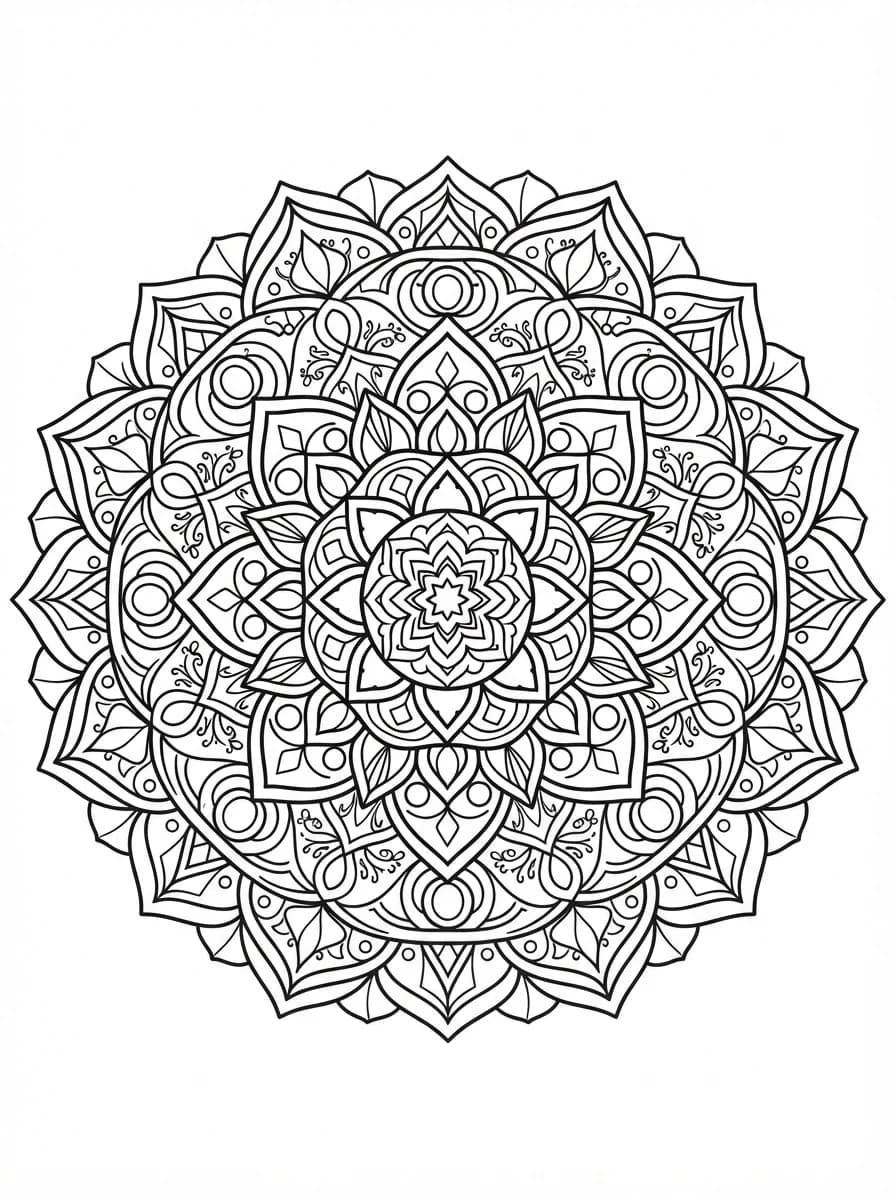 Coloriage Mandala #1 (1)