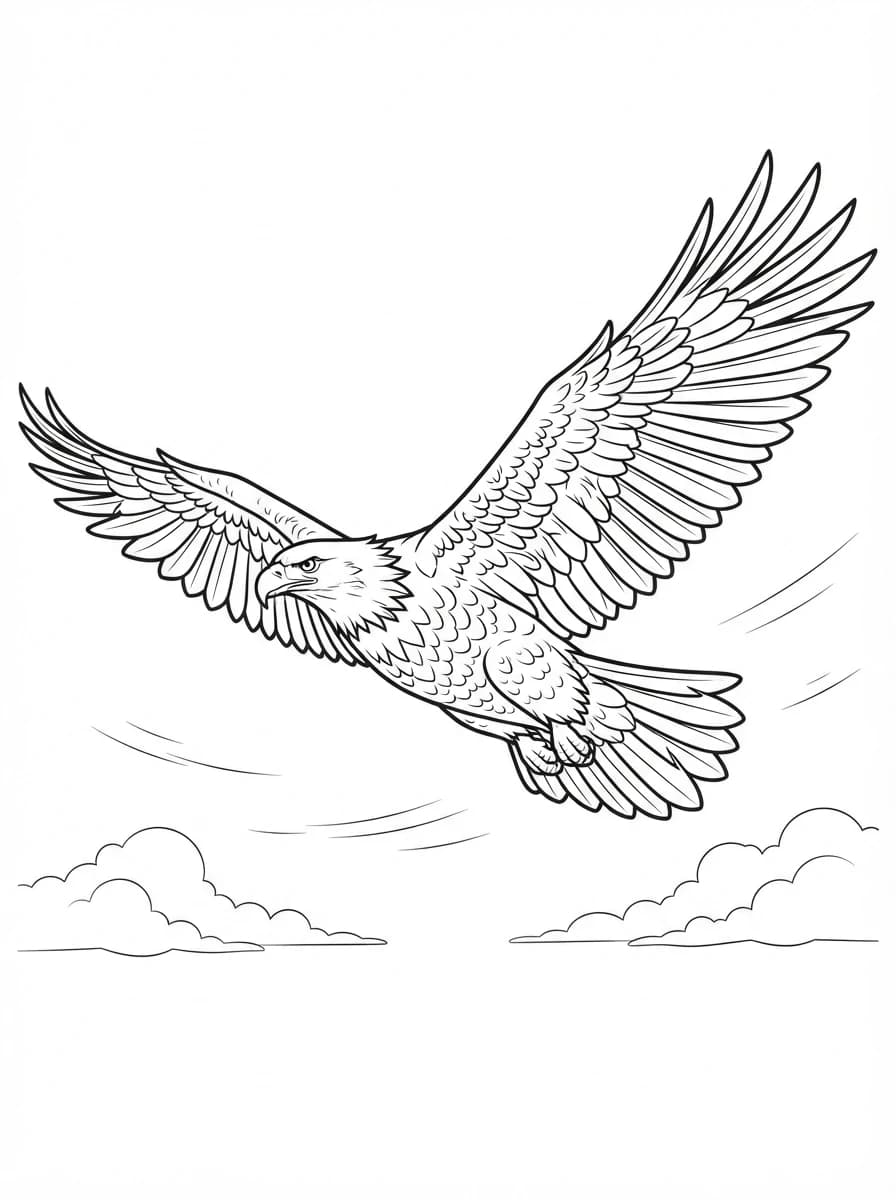 Coloriage Aigle