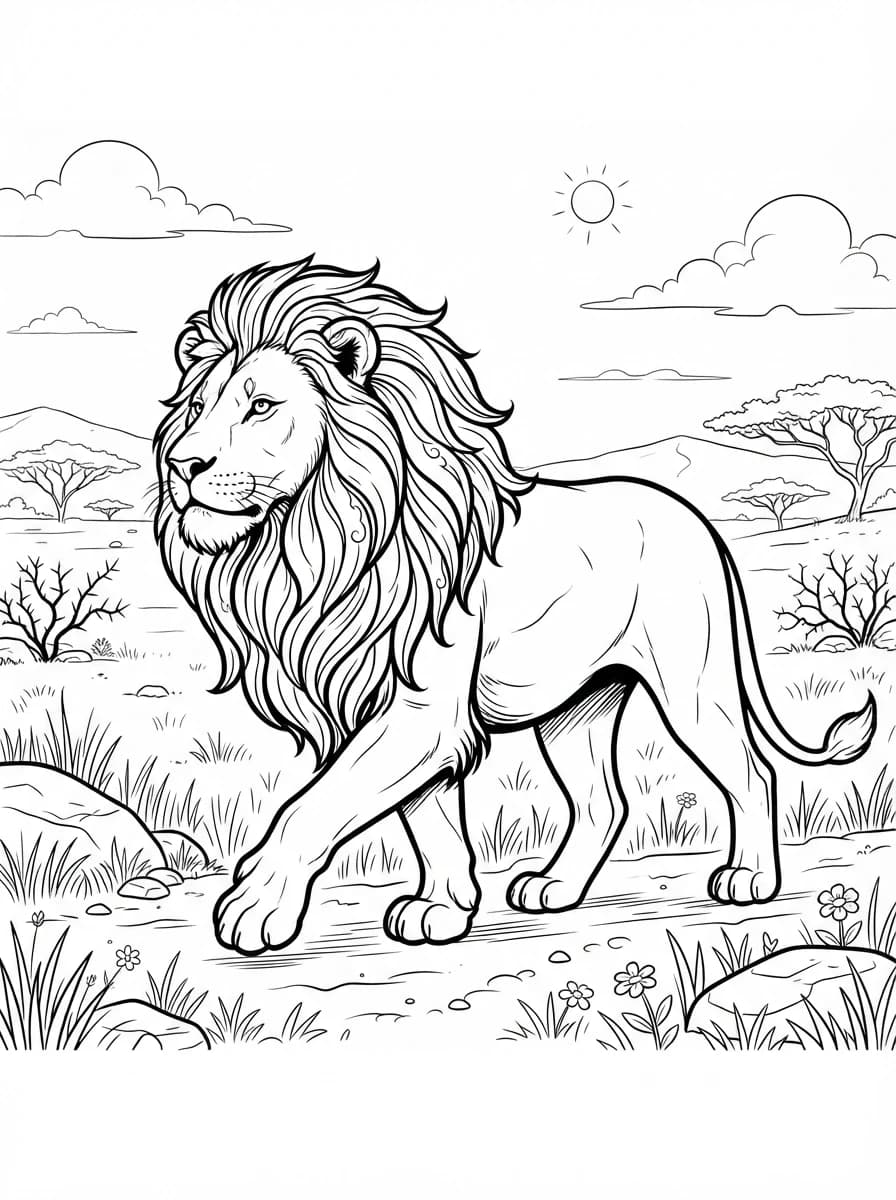 Coloriage Animaux sauvages