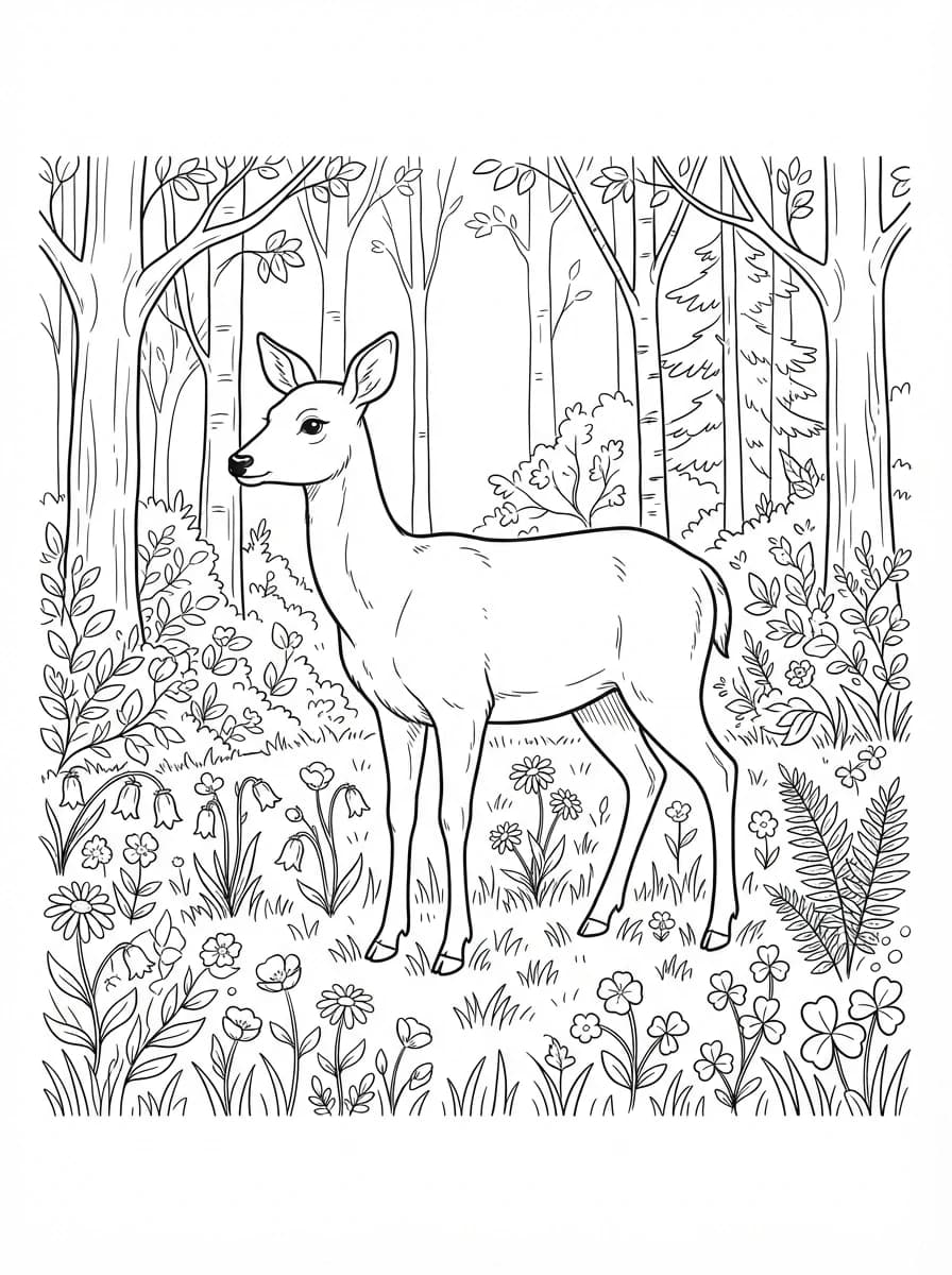 Coloriage Biche