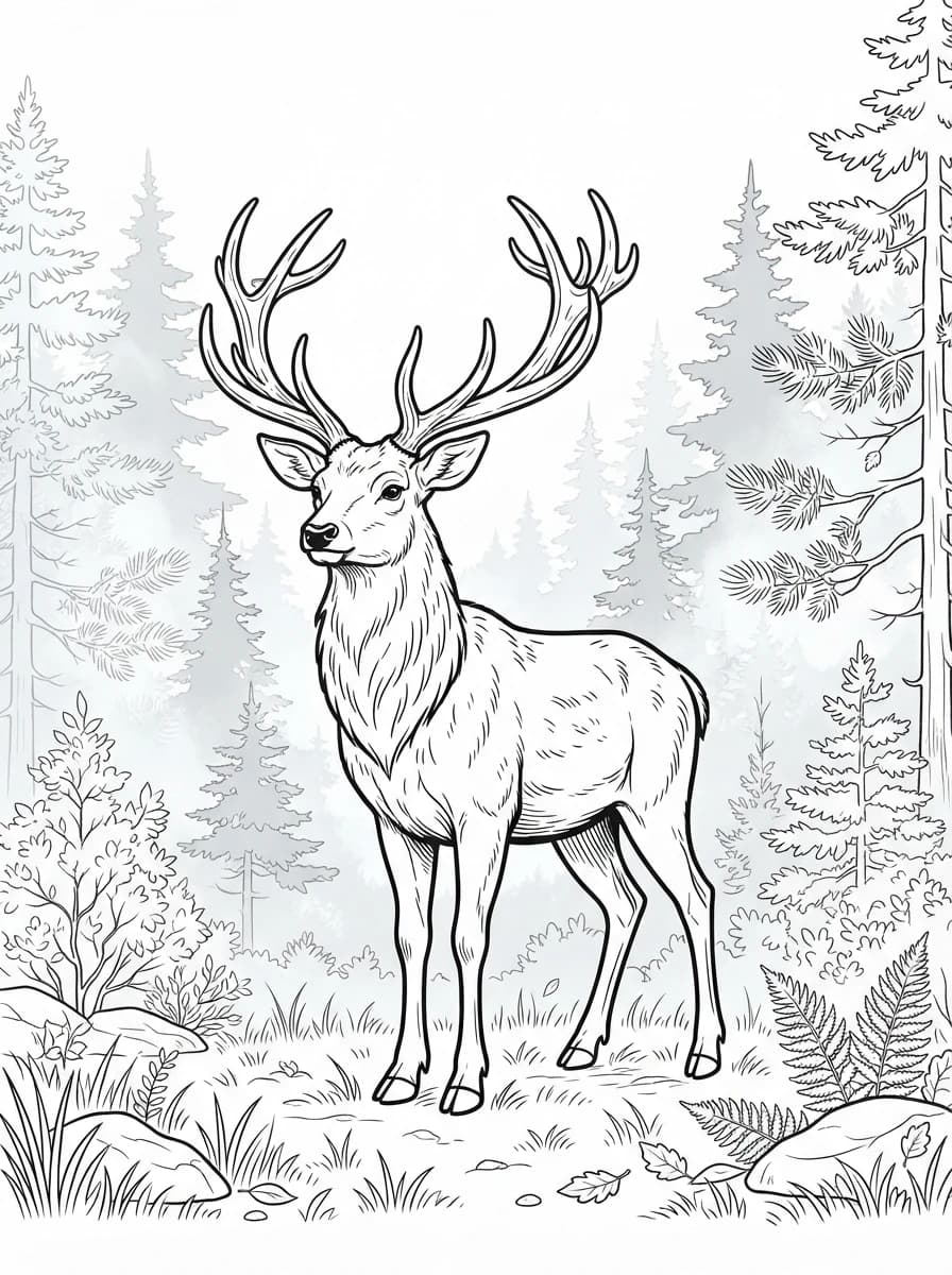 Coloriage Cerf