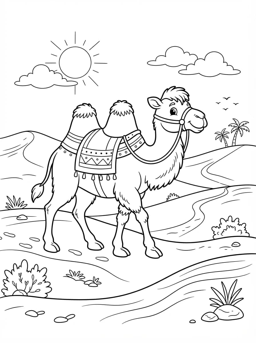 Coloriage Chameau