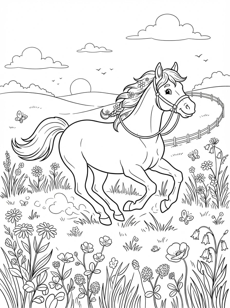 Coloriage Cheval