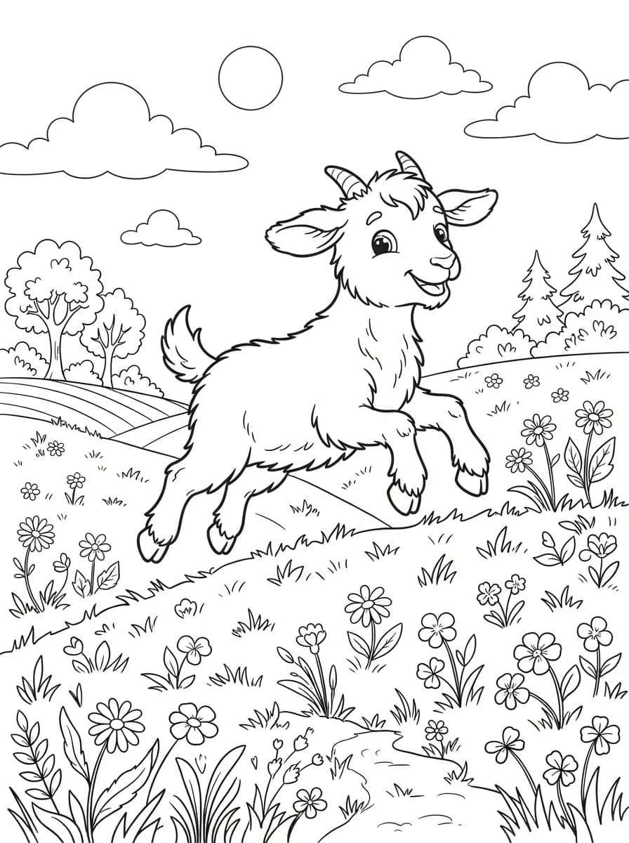 Coloriage Chèvre