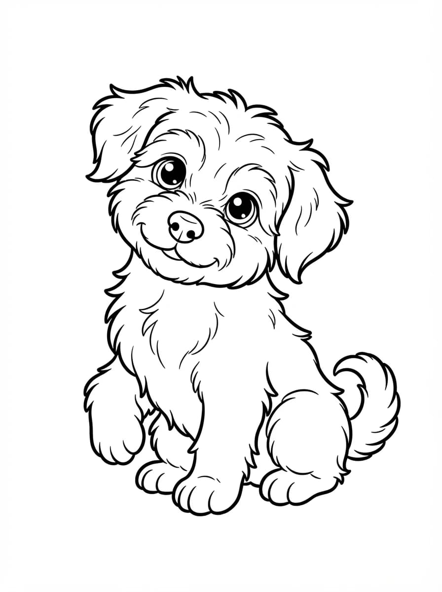 Coloriage Chien mignon
