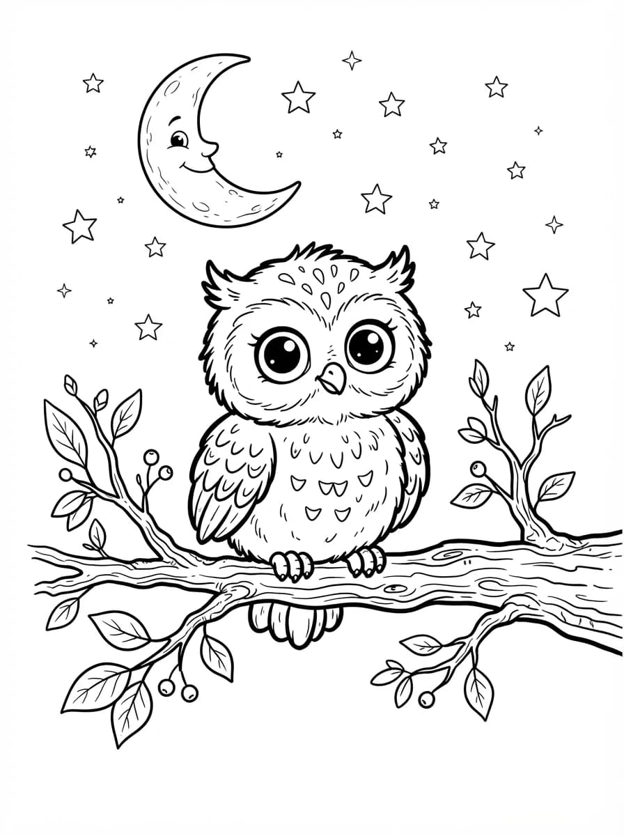 Coloriage Chouette