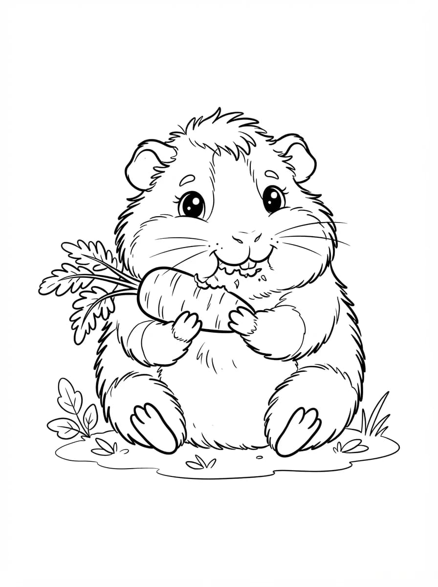 Coloriage Cochon d'Inde
