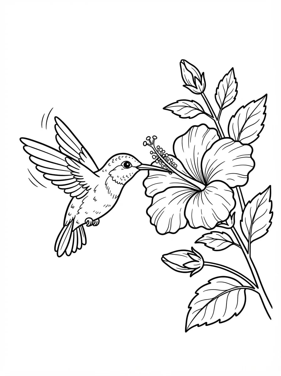 Coloriage Colibri