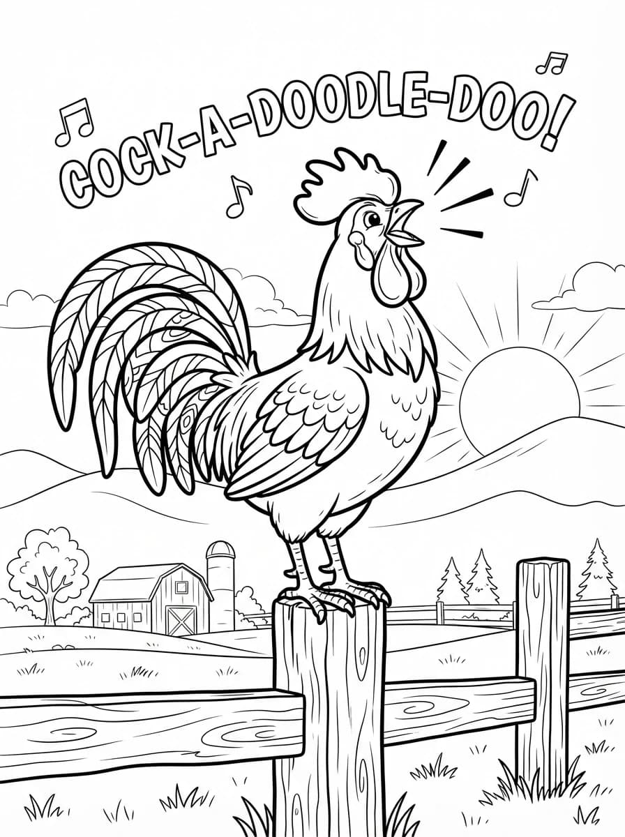 Coloriage Coq