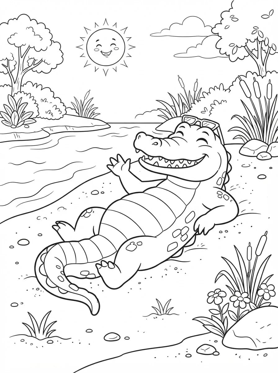 Coloriage Crocodile