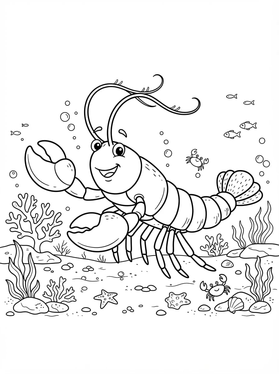 Coloriage Crustacés