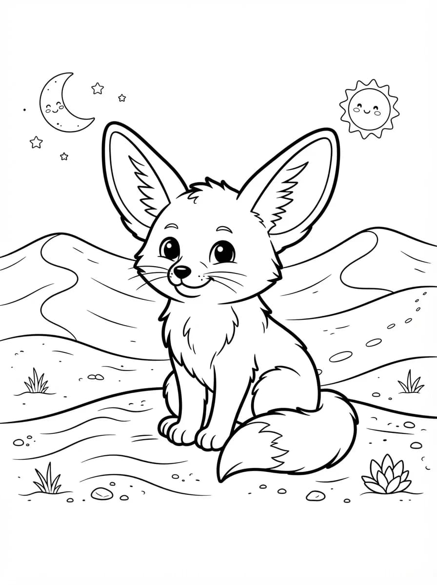Coloriage Fennec