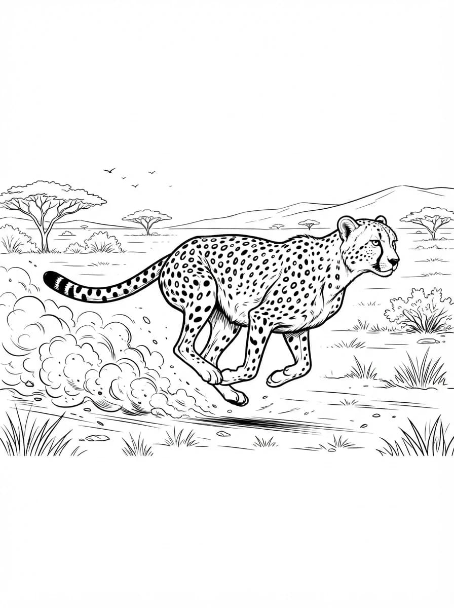 Coloriage Guépard