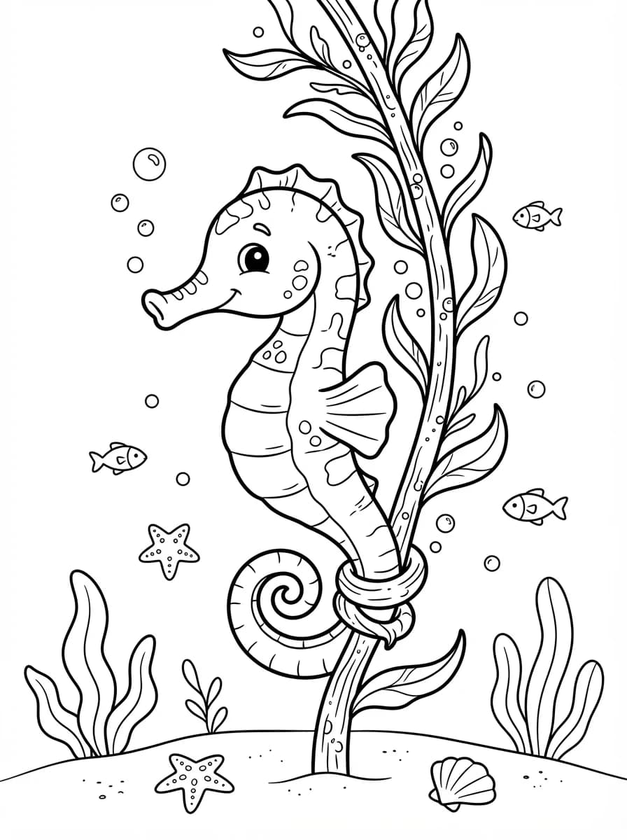Coloriage Hippocampe