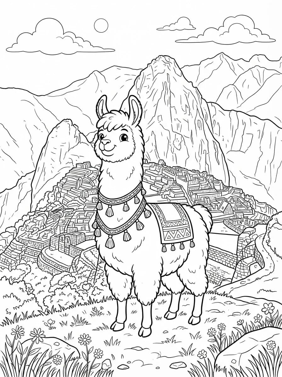 Coloriage Lama