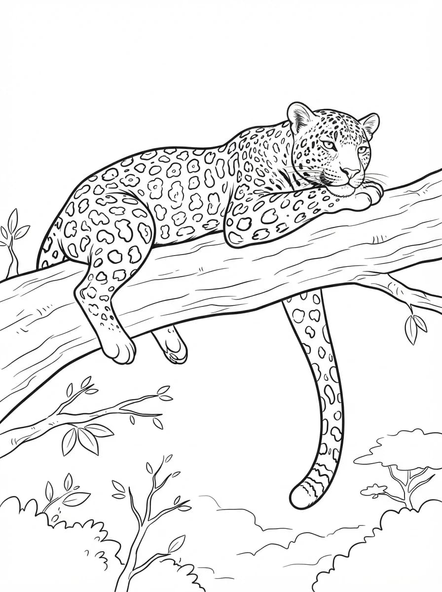 Coloriage Léopard