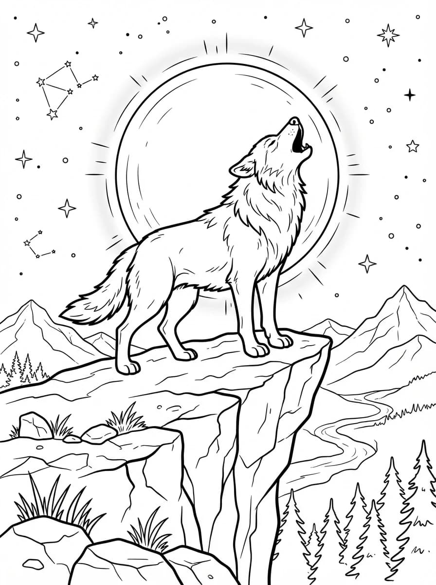 Coloriage Loup