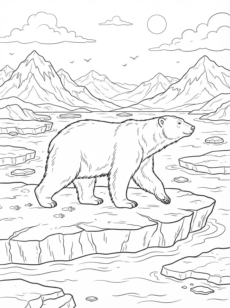 Coloriage Ours polaire