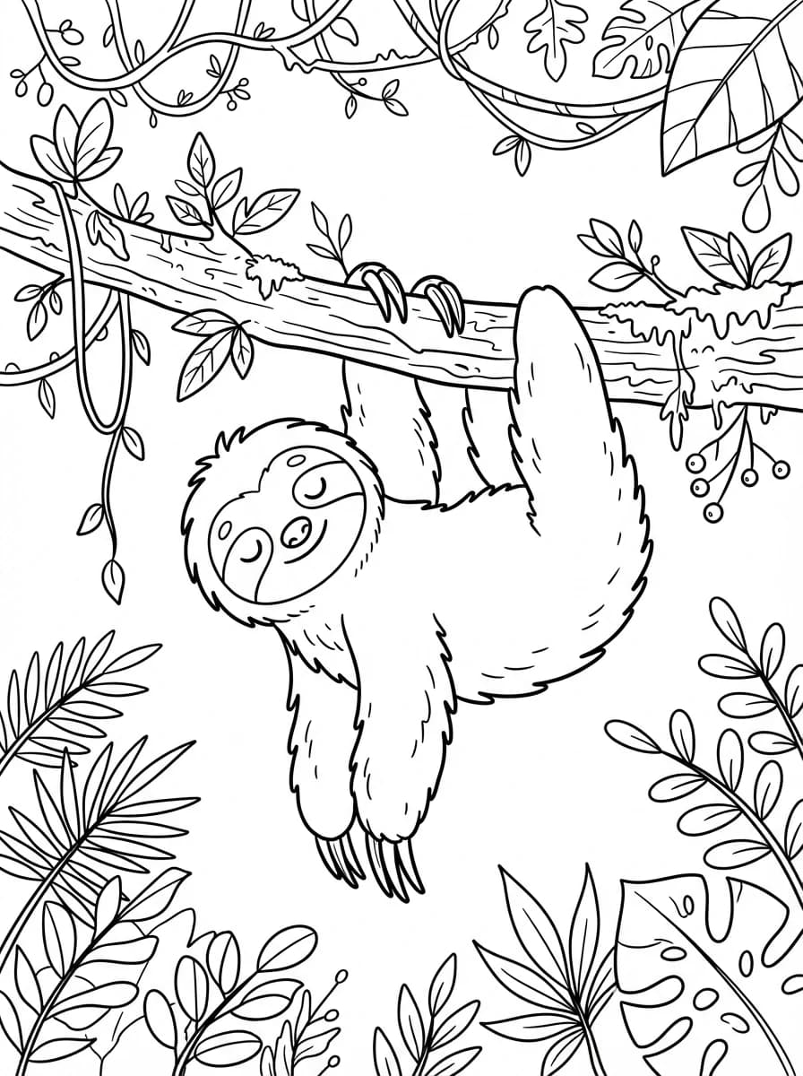 Coloriage Paresseux