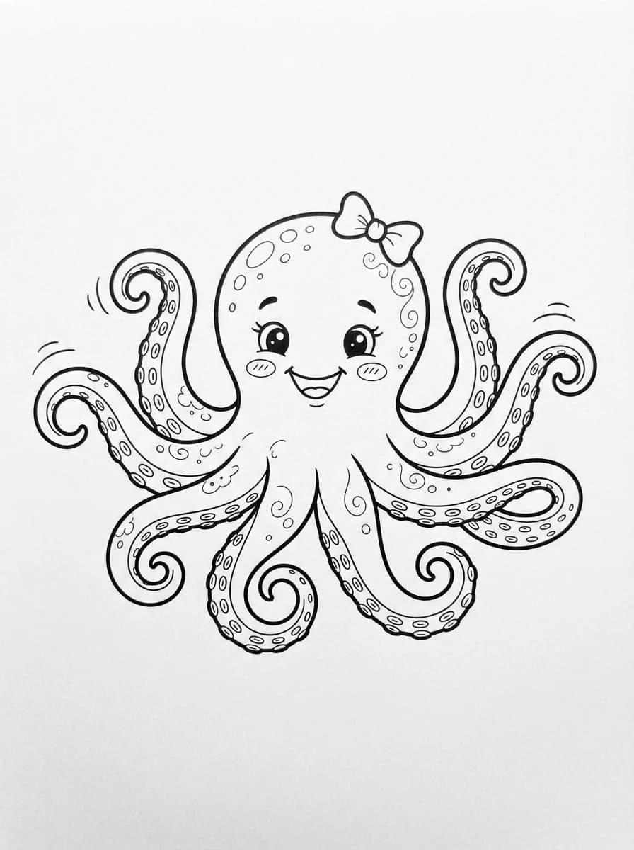 Coloriage Pieuvre
