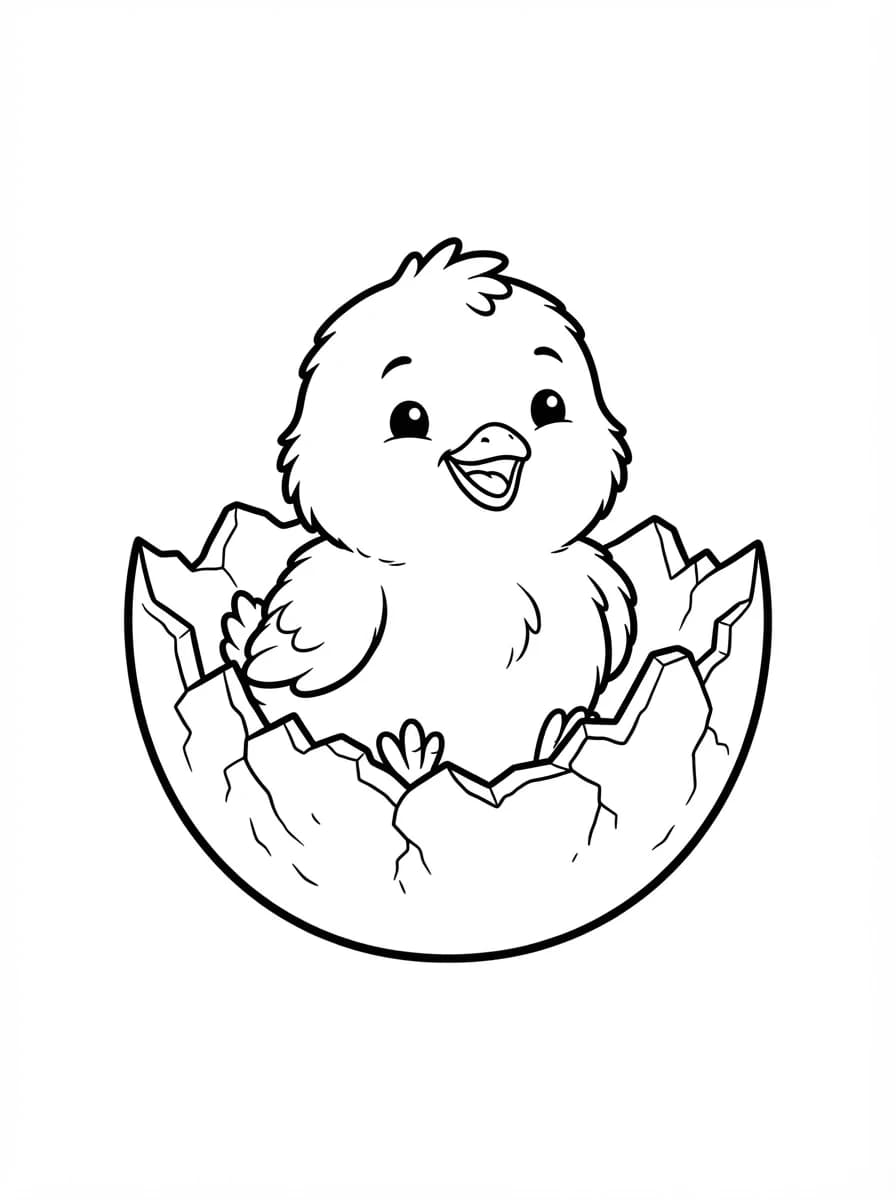 Coloriage Poussin