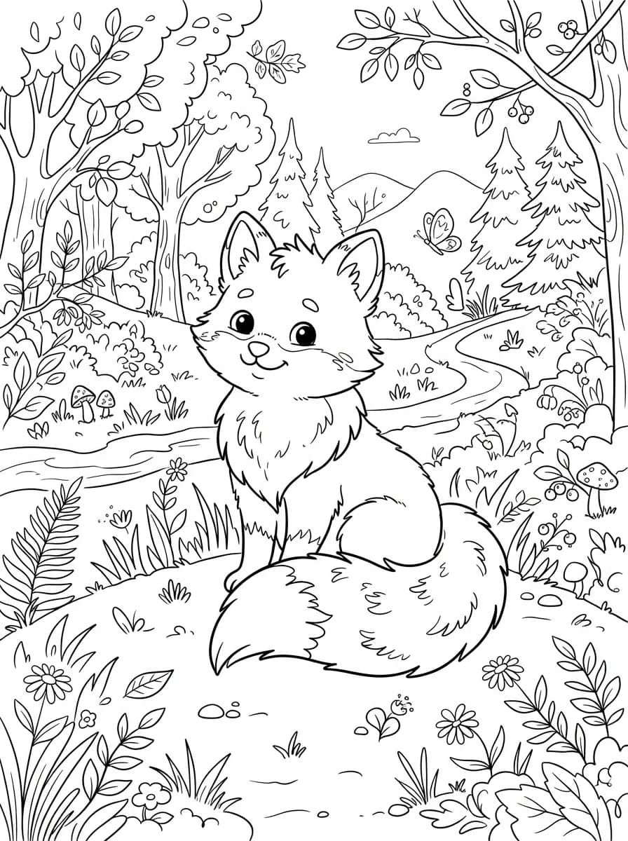 Coloriage Renard