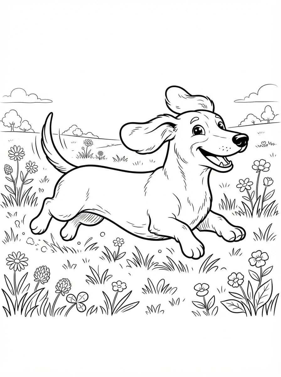 Coloriage Teckel