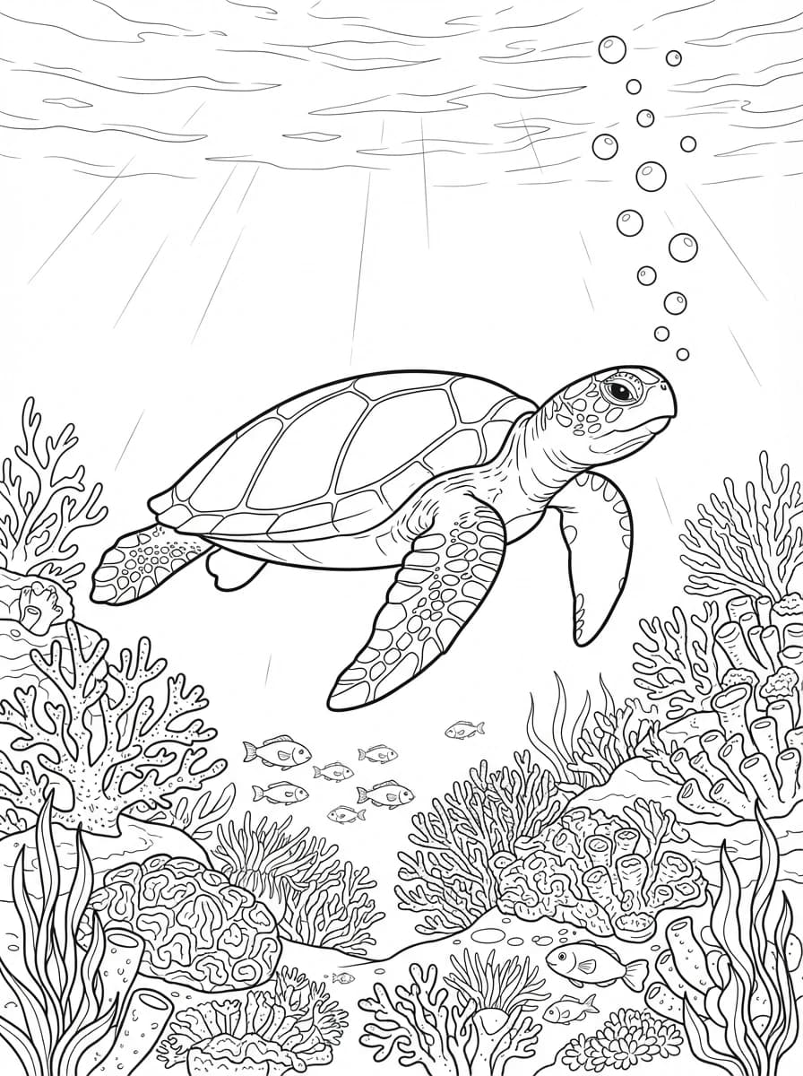 Coloriage Tortue