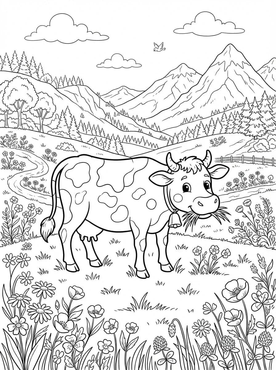 Coloriage Vache