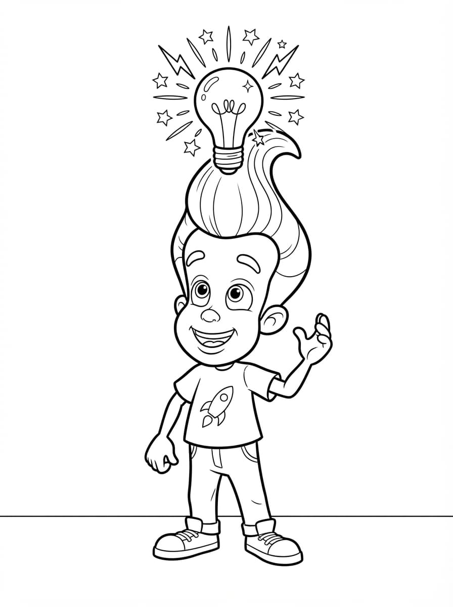 Coloriage Jimmy Neutron et l'Idée Lumineuse