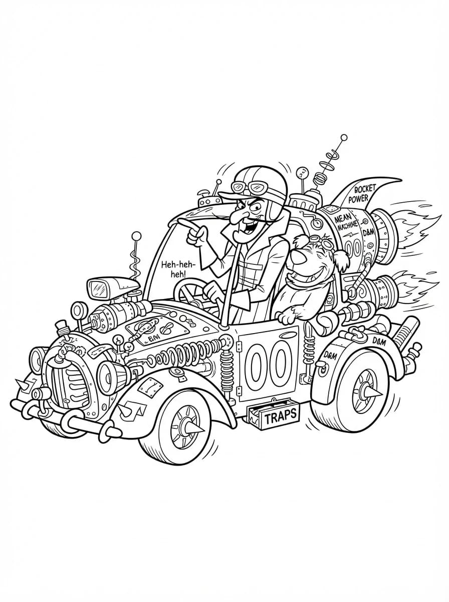 Coloriage Les Fous du volant