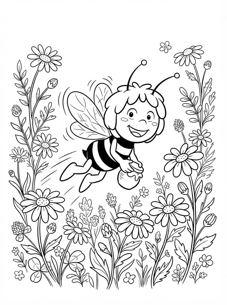 Coloriage Maya l'Abeille