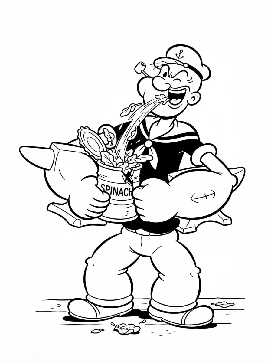 Coloriage Popeye