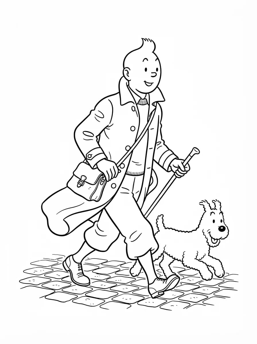 Coloriage Tintin