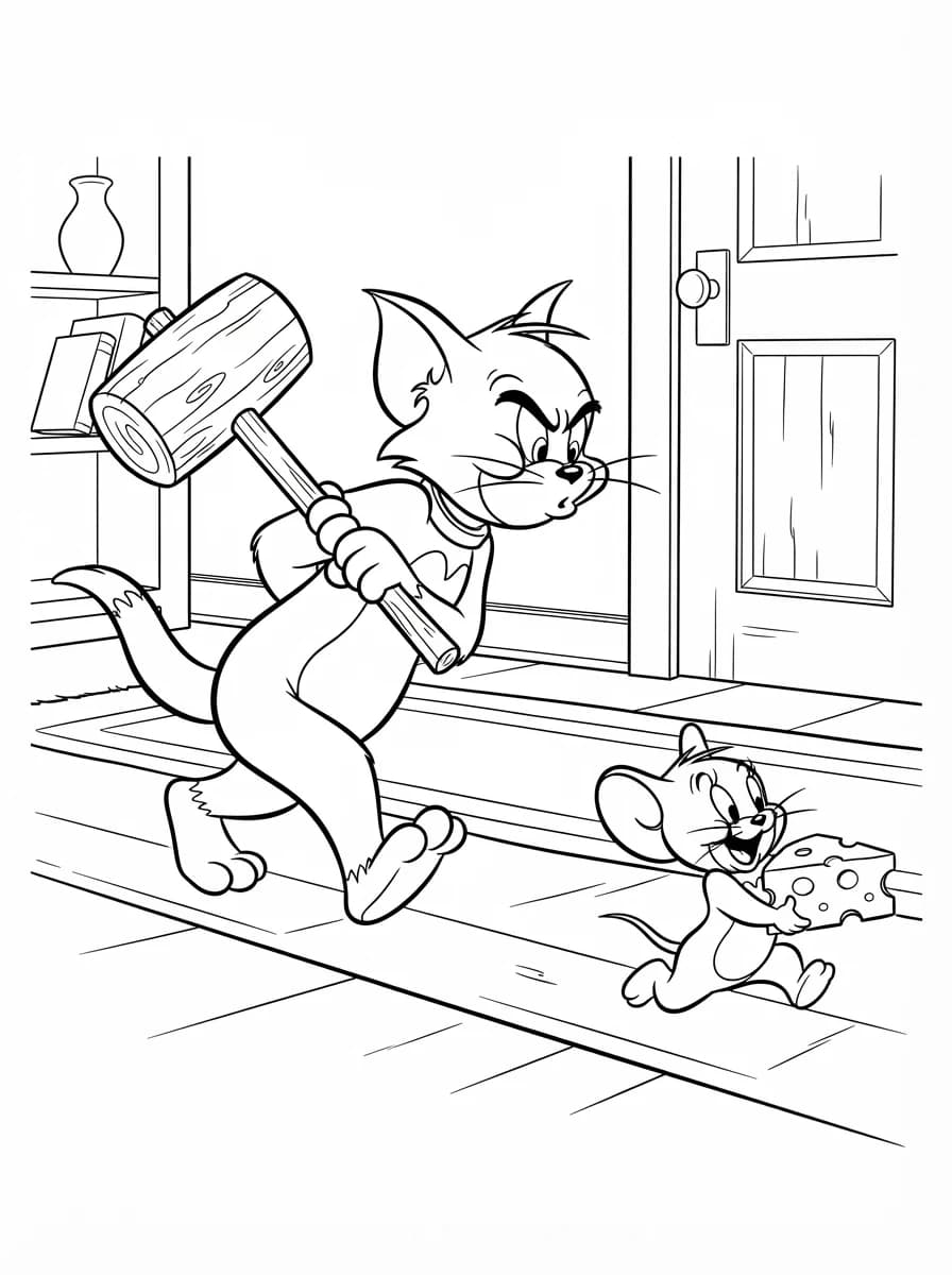Coloriage Tom et jerry