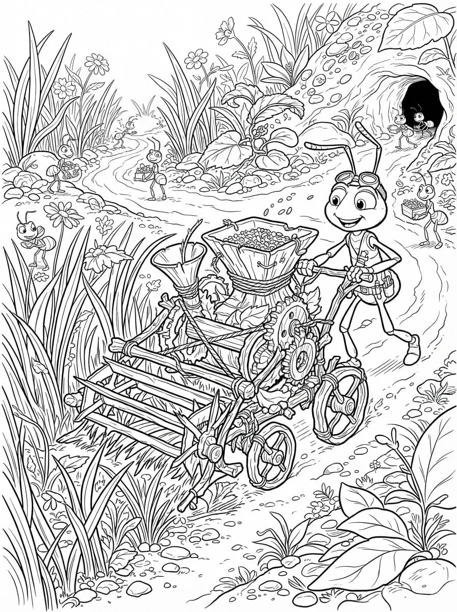 Coloriage 1001 pattes
