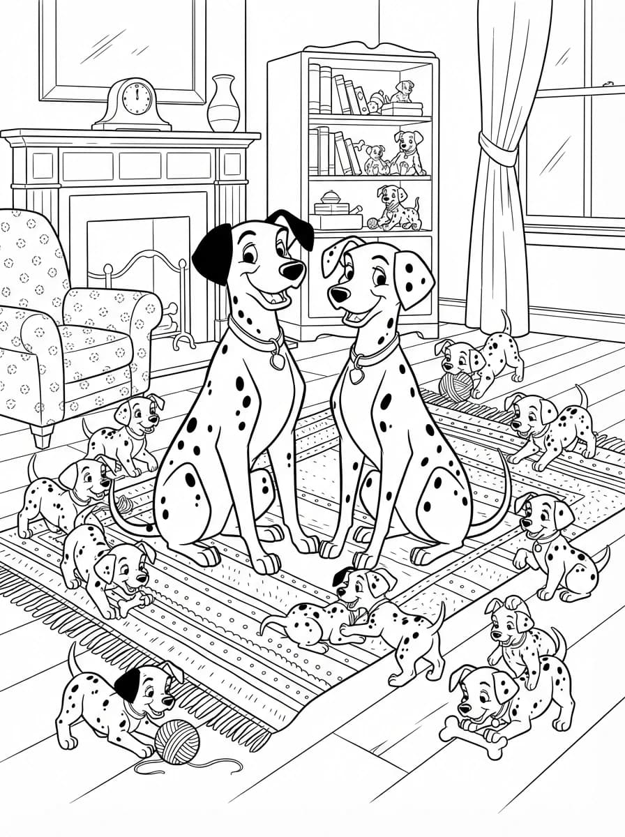 Coloriage Les 101 Dalmatiens