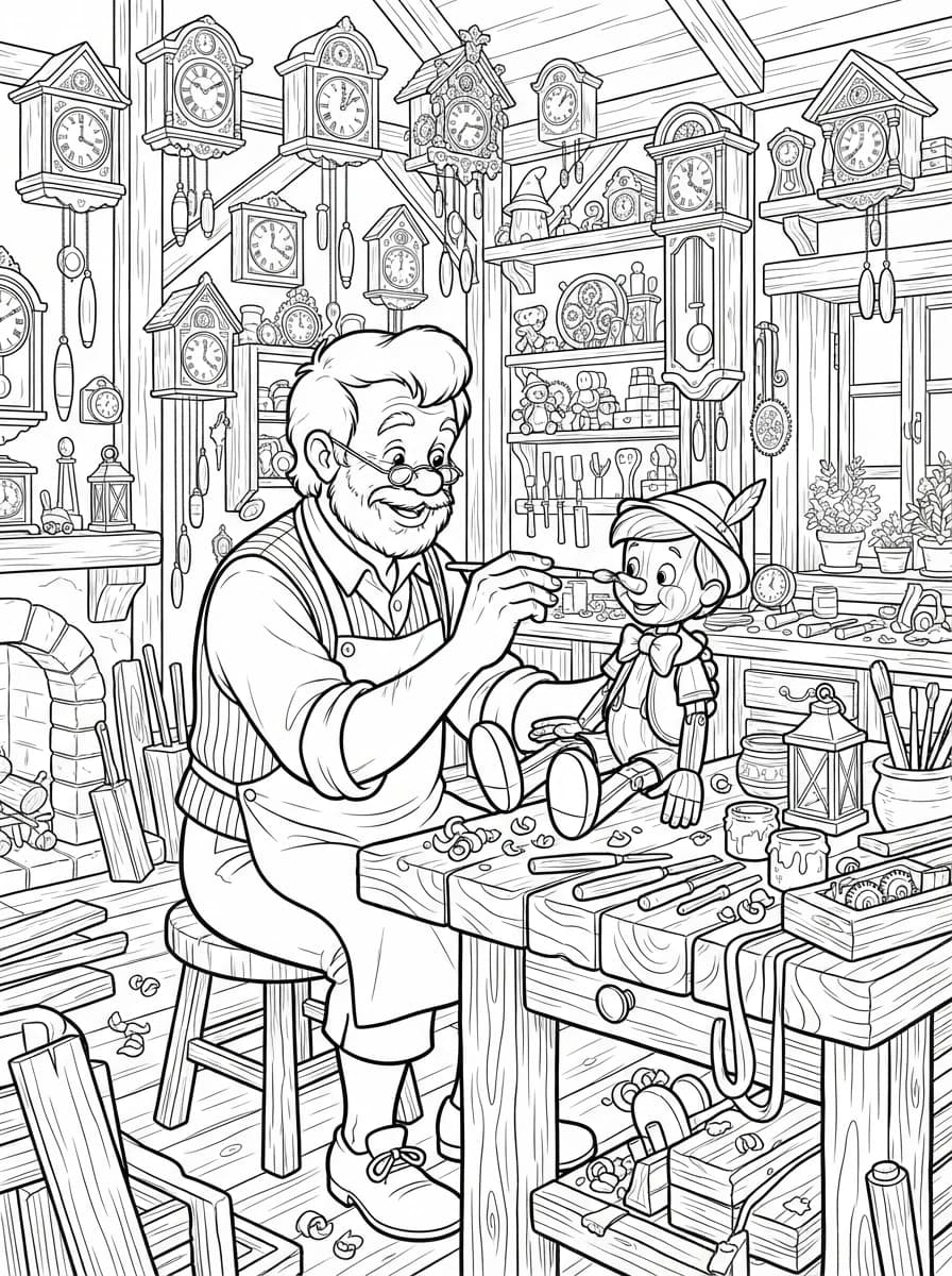 Coloriage Pinocchio