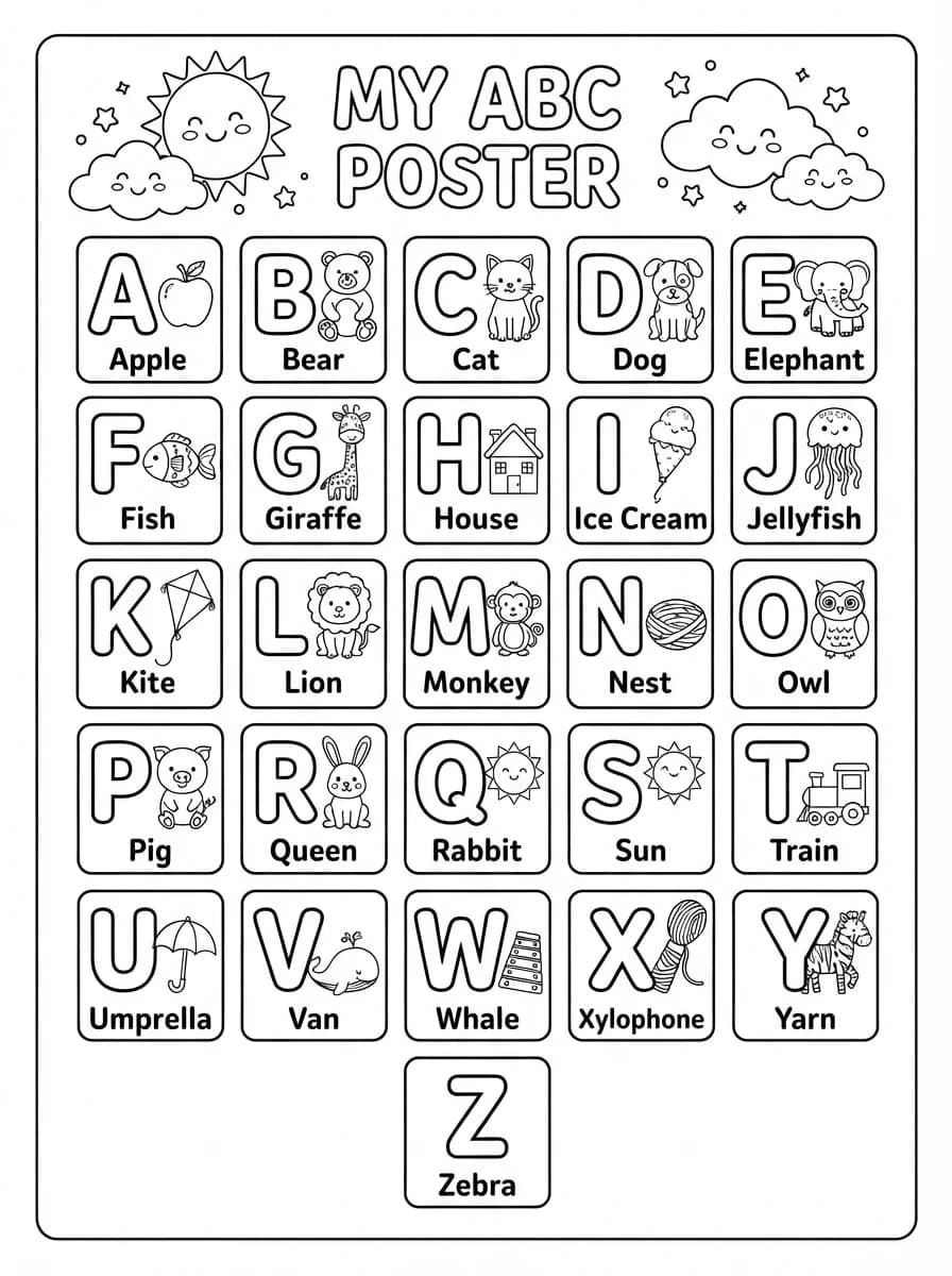 Coloriage Alphabet