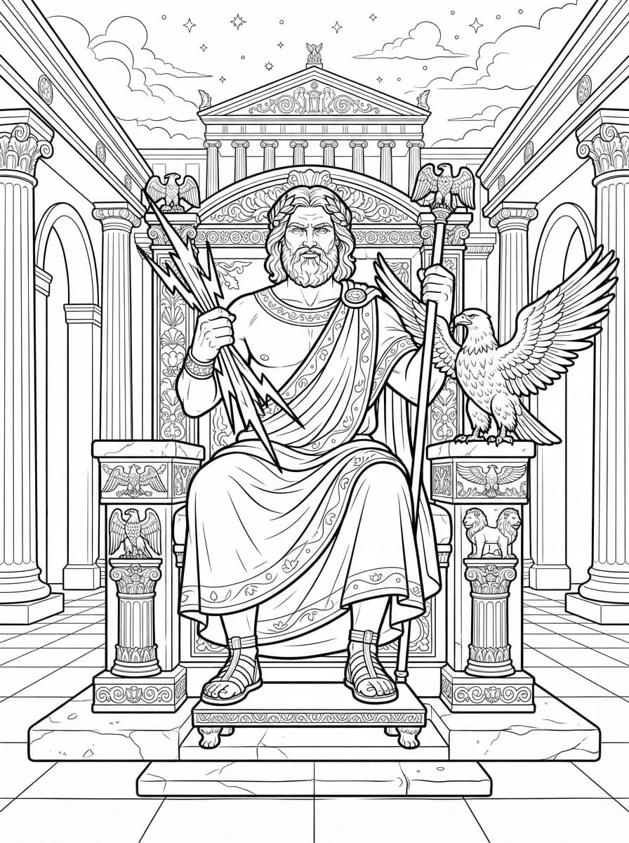 Coloriage Dieux romains