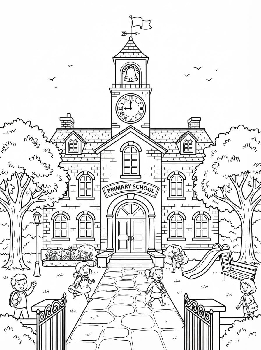 Coloriage École