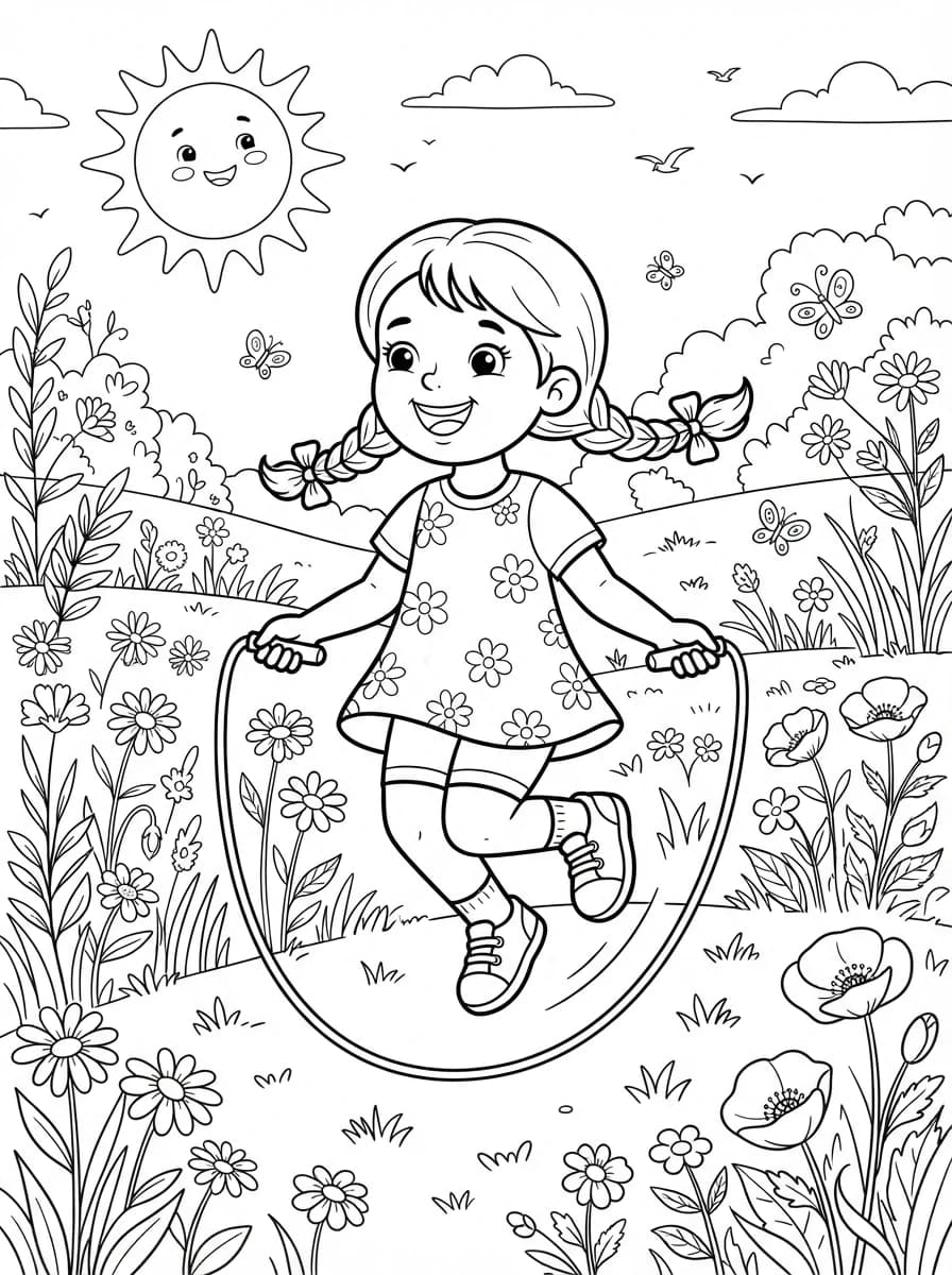 Coloriage Fille